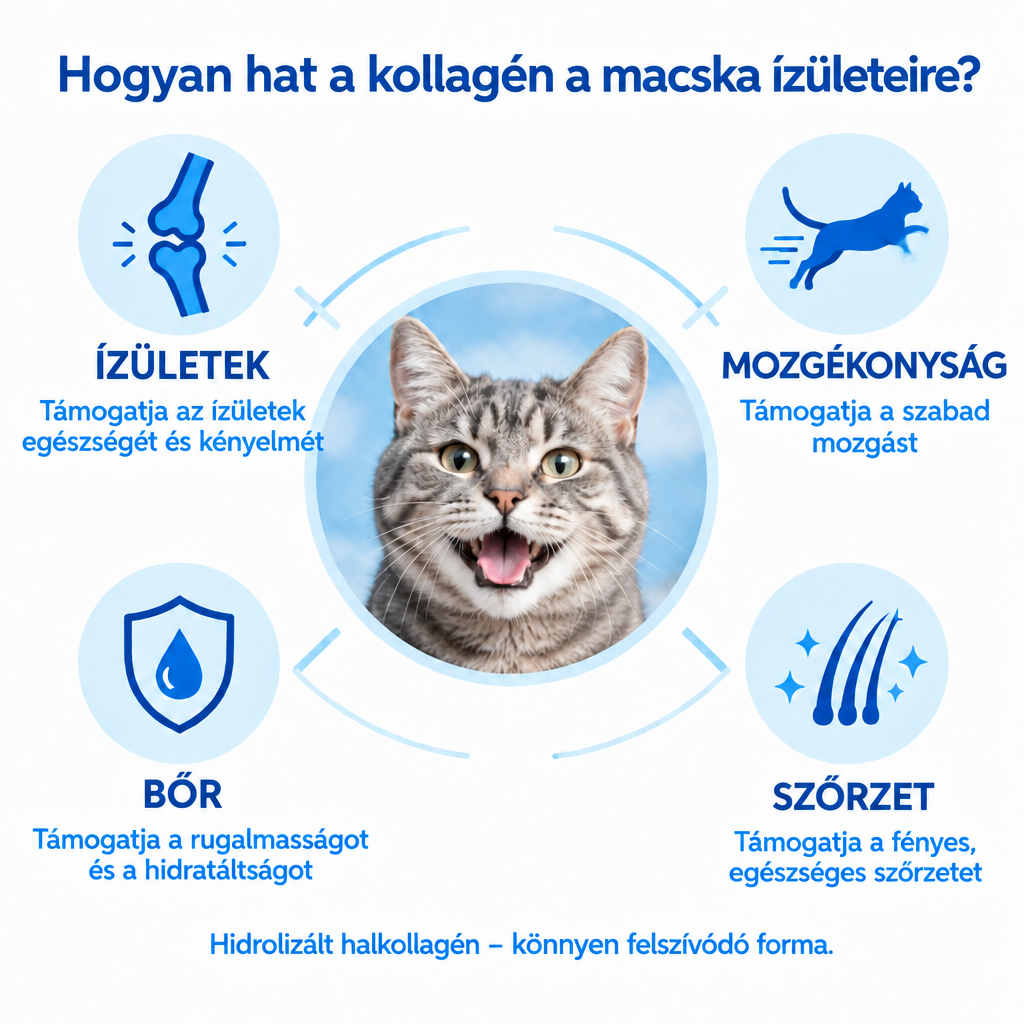 Hogyan hat a kollagén a macska ízületeire – ízületek, mozgékonyság, bőr, szőrzet
