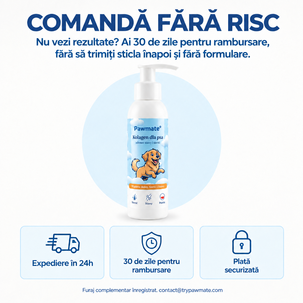 30 de zile pentru rambursare, expediere în 24h, plată securizată