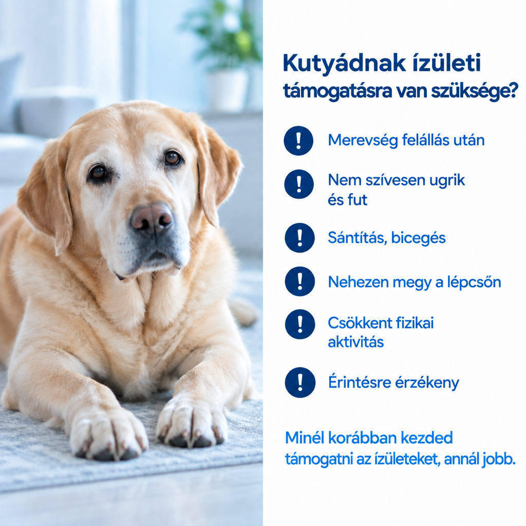 Jelek, hogy a kutyának ízületi támogatásra van szüksége