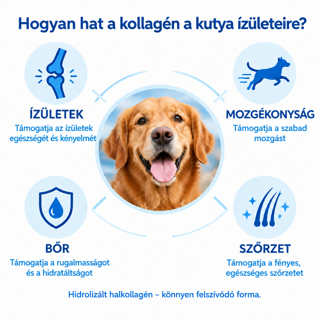 Hogyan hat a kollagén a kutya ízületeire – ízületek, mozgékonyság, bőr, szőrzet