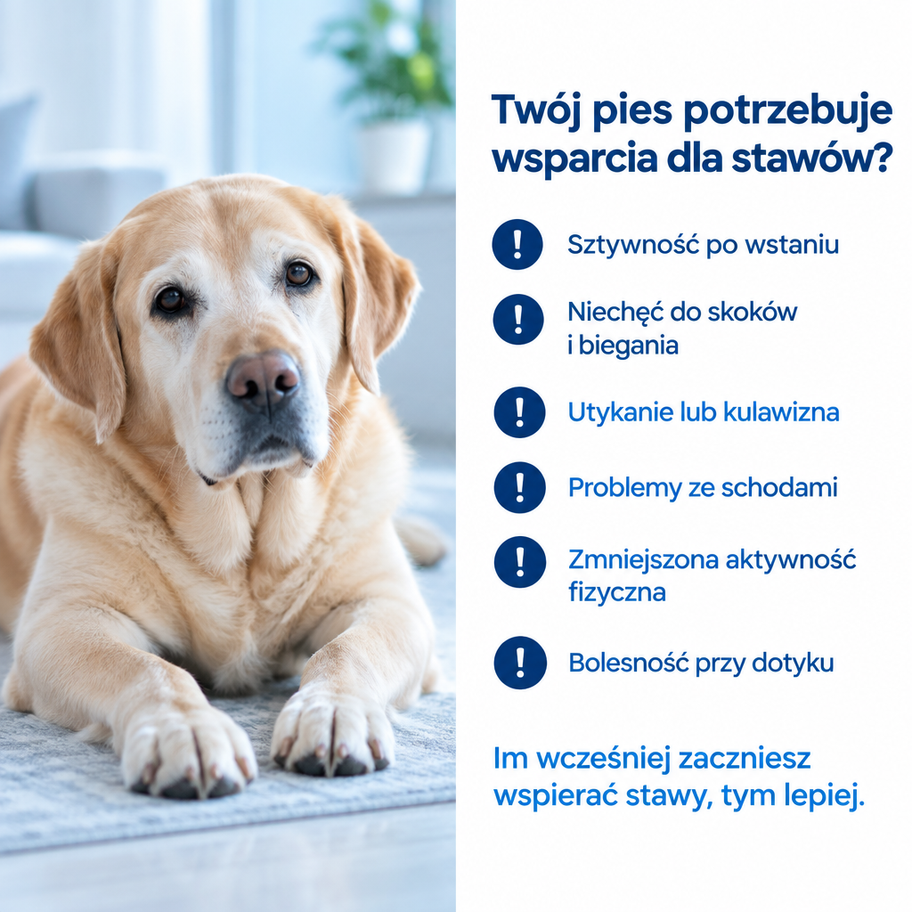 Objawy, ze pies potrzebuje wsparcia stawow - Pawmate Kolagen dla Psa